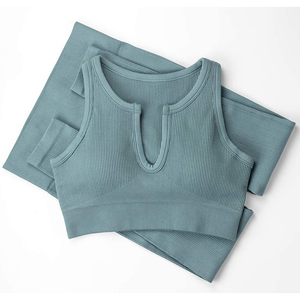 Conjunto de Yoga para Mujer, Ropa Deportiva Económica, Leggings de Cintura Alta, Sujetador Deportivo Cómodo, Colección de Exportación al Por Mayor - Product Image 1