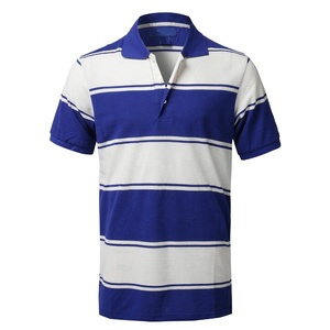 เสื้อกอล์ฟลายทางขายส่ง รับสั่งพิมพ์ลาย ผ้าถักกันยับ สวมใส่สบาย ระบายอากาศได้ดี โพลีเอสเตอร์ ทรงเข้ารูป - Product Image 1