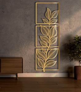 Art mural métallique abstrait moderne, idéal pour la décoration intérieure contemporaine, donnant un look unique et créatif aux murs. - Product Image 3