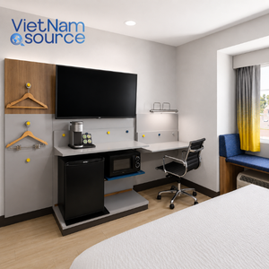 <b>Decorative</b> Microtel Hotel Furniture Solutions Built With Commercial <b>MDF</b> <b>Panels</b> For Hospitality Bedroom Projects Vietnam - Product Image 5