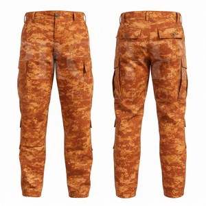 Custom Sublimation Camouflage Design Cargo Pants Multi Pocket Outdoor Workwear <b>Trousers</b> Breathable Slim Fitted Utility Pants - Product Image 6