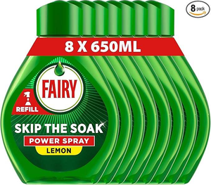 น้ำยาล้างจานแฟรี่ สกิป เดอะ ซอค ดิช พาวเวอร์ สเปรย์ รีฟิล กลิ่นเลมอน 8x650 มล. สเปรย์ขจัดคราบไขมันสำหรับจานและพื้นผิวในครัว - Product Image 5