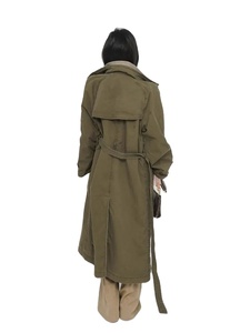 Beau Patchwork Long Trench Réversible pour Femmes Vêtements De Designer De Luxe Piste Mode Premium En Cuir Option Disponible - Product Image 3