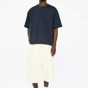 High Quality 100% Cotton Men's T-Shirts Custom Logo <b>Drop</b> Shoulder Boxy T-Shirt with <b>Box</b> Fit - Product Image 5