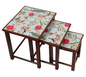 Handmade Black Mango Wood Coffee <b>Tables</b> Solid Industrial Design <b>Matte</b> Finish Foldable Nest Style for Home Living Room - Product Image 1