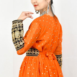 Robe afghane traditionnelle élégante pour femmes, magnifique robe longue à manches longues brodée, vêtements culturels - Product Image 3