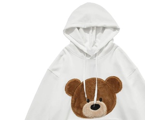 High Quality 100% Cotton Blended Chenille Embroidery Hoodie Long Sleeve Winter <b>Thick</b> <b>Fleece</b> Pocket Regular Fit Wholesale - Product Image 6