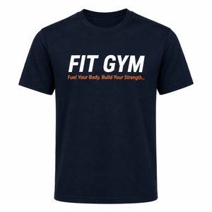เสื้อยืดคอกลมแขนสั้นผู้ชาย Fit Gym รุ่นโปรโมชั่น ผ้าฝ้ายพิมพ์ลาย DTF ทรงเข้ารูป ระบายอากาศได้ดี |   ผู้ผลิต OEM บังกลาเทศ - Product Image 3