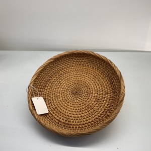 Conteneur de stockage alimentaire en rotin naturel fait à la main en gros, taille personnalisée, design pliable, style bohème, écologique, brillant - Product Image 2