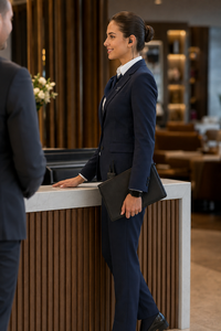 Uniformes d'aviation personnalisés à manches longues pour pilotes et personnel de cabine |   OEM |   Fournisseur d'uniformes pour superviseurs de réception de salles VIP d'aéroports pour femmes - Product Image 3