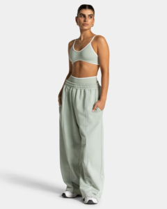 Pantalones Deportivos de Felpa para Mujer, Cintura Media, Corte Holgado, Pierna Ancha, 100% Algodón, Pantalones de Invierno, Ropa Casual de Calle, Pantalones para Estar en Casa, con Logotipo Personalizado - Product Image 2