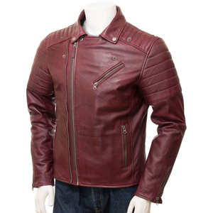 Veste en cuir et toile pour homme, style motard, haute qualité, prix réduit, fabriquée au Pakistan, idéale pour l'hiver. - Product Image 3