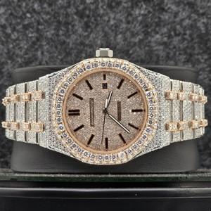 Reloj de Lujo de Acero Inoxidable con Cristales de Moissanita y Zafiro, Estilo Hip Hop Mecánico, Brillante y de Diseño Exclusivo - Product Image 3