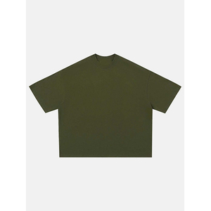 T-shirt Streetwear Personnalisé Coupe Boxy 240 GSM Coton Lourd Épaules Tombantes Coupe Oversize Courte pour Homme - Product Image 3