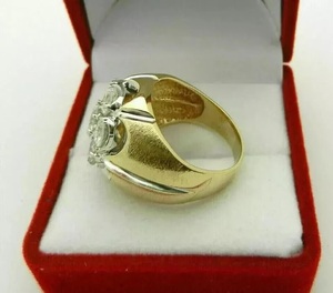 Real Moissanite Cluster Wedding <b>Ring</b> for <b>Men</b> & Women Gold Plated 925 Silver Engagement Promise <b>Ring</b> Unique Gifts Proposal <b>ring</b> - Product Image 5