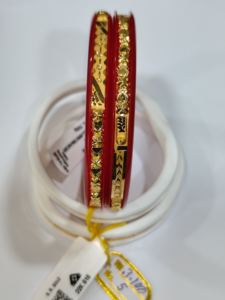 Bracelets en or massif 22 carats, rouge, style Pola, pour femmes, bijoux de mariage traditionnels bengalis, vintage, LISA JEWELLERS, authentiques, purs - Product Image 5