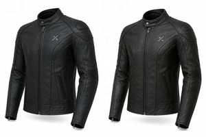 Blouson de moto en cuir Performance Café |   Vert charbon noir |   Fabricant OEM ODM |   Qualité de conception haut de gamme |   Vêtements de course - Product Image 2
