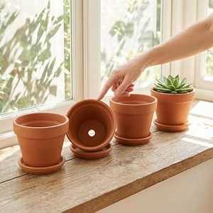 Vsrious Red Pottery Flowerpot Terracotta Plant <b>Pots</b> Balcony Green Plants - Product Image 6