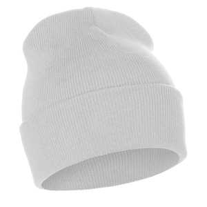 Gorro Unisex Blanco, 100% Acrílico, Tejido, Invierno, Color Sólido, Estilo Casual, Adultos, 58-60CM de Circunferencia de Cabeza, para Exteriores, 2027 - Product Image 2