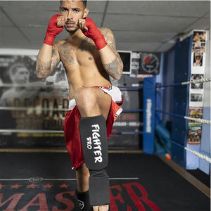 Protège-tibias en coton pour le karaté, protège-tibias élastiques, boxe, arts martiaux, rembourrage EVA, taille personnalisée, équipement d'entraînement - Product Image 6