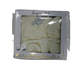 Pull d'hiver pour bébé Botex, col rond, bonnet, chaussettes unies, gants, motif en laine/viscose, écologique, respirant, anti-rétrécissement - Product Image 4