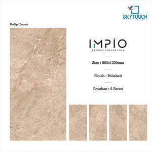 Azulejos de porcelana brillante 600x1200mm tamaño piso pared cerámica azulejo al por mayor Gran Formato India fabricante exportación suministro - Product Image 3