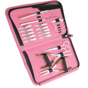 Kit professionnel d'extensions de cheveux avec pinces en acier inoxydable, outils d'extensions de cheveux à bandes adhésives, installation complète d'extensions de cheveux en salon - Product Image 5