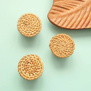 Tiradores de Puerta Estilo Vintage, Perilla de Puerta de Ratán, Tirador de Muebles, Tiradores para Gabinetes de Cocina - Product Image 2