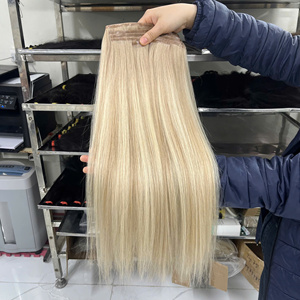 Producto estrella - Extensiones de cabello con clip sin costuras - Genius Weft - Punta plana - Precio al por mayor - Cabello vietnamita de la mejor calidad - Product Image 4