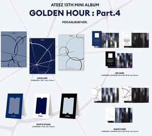 ATEEZ GOLDEN HOUR Part.4 (POCAALBUM VER) KPOP เพลงภาษาเกาหลี สำหรับทุกวัย แผ่นซีดี พลาสติกและกระดาษ BW-155 KR - Product Image 2
