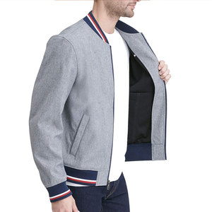 Chaquetas de béisbol varsity para hombre de alta calidad al por mayor con logotipo personalizado, chaqueta de béisbol universitaria de tela de lona para hombre - Product Image 5