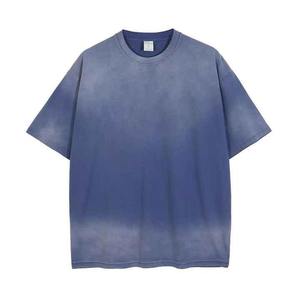 Camiseta de Alta Calidad con Lavado Ácido, Tela 100% Algodón, Venta al Por Mayor, Logotipo Personalizado, Camisetas de Manga Corta para Hombre - Product Image 3