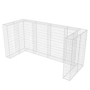 Gabion Steel Triple Wheelie <b>Bin</b> Surround 98.4"x39.4"x47.2" for <b>Waste</b> <b>Bins</b> - Product Image 6