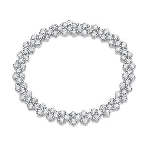 Pulsera de Diamantes Moissanite con Corte Redondo Claridad VVS y Plata de Ley 925, Color D, Claridad VVS, para Mujer, Ideal para Regalo y Fiestas - Product Image 2