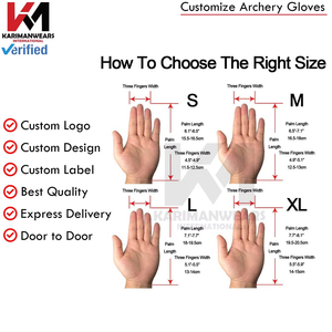 Heavy Duty Archery Hunting <b>Gloves</b> Suede Leather 3 Finger Protector Outdoor Shooting Gear Custom Logo Wholesale Manufacturer - Product Image 3