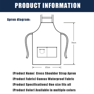 Multipurpose <b>kitchen</b> <b>apron</b> with waist fit polyester fabric and button closure for chefs food service and gardening use - Product Image 3