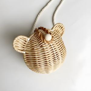 Mini sacs-cadeaux sucrés bon marché sac et sac à main en rotin en forme d'ours pour bébés filles de fabricant du Vietnam - Product Image 2