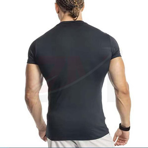เสื้อยืดคอมเพรสชั่นผู้ชายแบบ OEM สำหรับออกกำลังกาย แห้งเร็ว เหมาะสำหรับการฝึกซ้อมในยิมและกิจกรรมฟิตเนส - Product Image 2