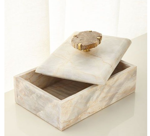 Caja de Joyería de Mármol Elegante, Caja de Regalo Rectangular de Mármol, Empaque de Regalo para Joyería Personalizado y Exclusivo - Product Image 2