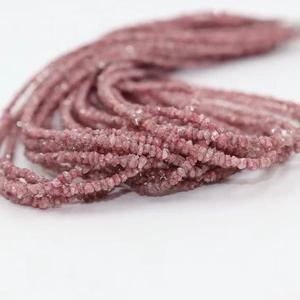 Cuentas sin cortar de diamante Rosa 3-3,5mm 16 pulgadas Piedra Natural libre de conflictos para la fabricación de joyas - Product Image 1