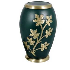 High Quality Hand Engraved Solid Brass Cremation Urn For Adult Human Ashes Premium Antique Metal Funeral <b>Memorial</b> Urn - Product Image 2