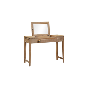 Collection ELYSIUM, table de toilette pliable 2 en 1 en bois massif, chambres à coucher modernes, style minimaliste, luxe léger, tiroirs - Product Image 5