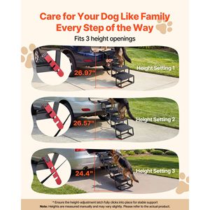 Extra Wide Foldable <b>Dog</b> Stairs <b>for</b> <b>Car</b> 4 Steps Non Slip Rug Surface Portable Lightweight Pet <b>Ramp</b> <b>for</b> Medium <b>Dogs</b> - Product Image 2