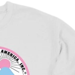 Camiseta Gráfica de Manga Larga Blanca para Mujer, con Logotipo Redondo Estampado, Cuello Redondo, Informal, Ligera, para Uso Diario, Cómoda - Product Image 6