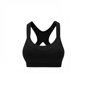 Soutien-gorge de sport côtelé sans couture pour femme, rose, col rond, bretelles croisées, maintien léger, style débardeur - Product Image 3