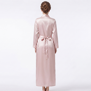 Bata Larga de Seda para Dormir, Vestido Largo de Noche para Mujer, Bata de Novia con Cinturón, Bata Sexy de Satén para Dormir, Vestido de Noche para Mujer - Product Image 2