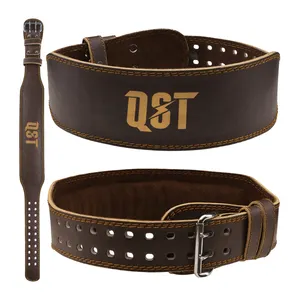 Cinturones de compresión para levantamiento de pesas, hebilla de acero de doble punta, accesorios de gimnasio para entrenamiento físico, entrenador de cintura, los mejores cinturones de cuero - Product Image 1