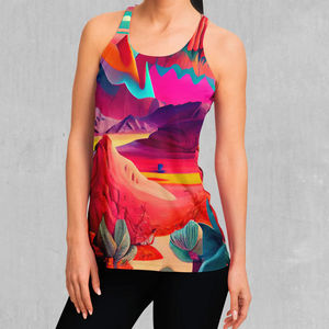 Camiseta sin Mangas Casual de Verano para Mujer, Tallas Grandes, Diseño Personalizado OEM, Poliéster Sublimado, Transpirable, Prenda Esencial de Verano - Product Image 1