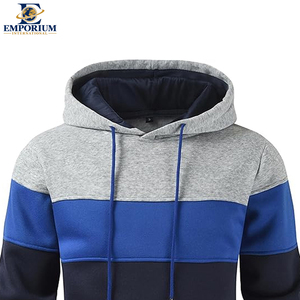 Sweat à capuche pour homme, style pull-over, décontracté, à manches longues, avec blocs de couleur fantaisie, disponible en différents designs, et nouveaux modèles unis à capuche. - Product Image 5