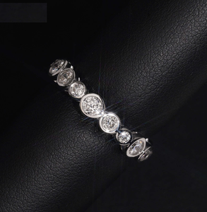 Bracelet tennis de luxe en moissanite, pierre ronde, style diamant élégant, étincelant, en argent, cadeau de fête tendance - Product Image 4
